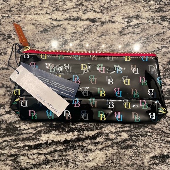 Dooney & Bourke Black Pouch with Multicolor Logo - Picture 1 of 3